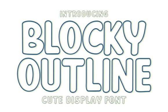 Blocky Outline: The Bold Retro Display Font for Modern Brands