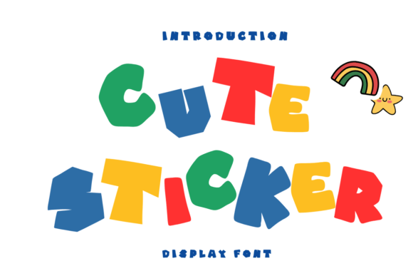 Cute Sticker: A Playful Display Font for Creative Projects