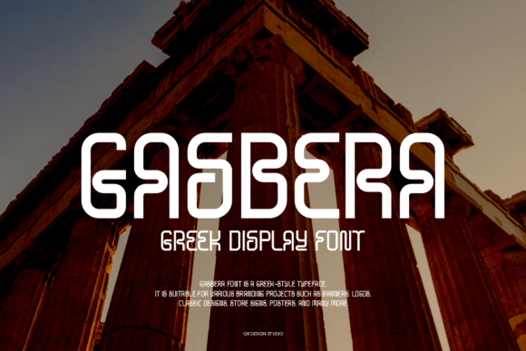 Gasbera: A Modern Greek-Inspired Display Font for Bold Branding