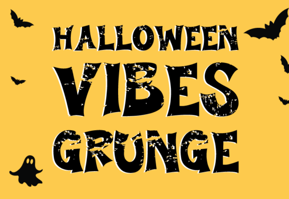 Halloween Vibes Grunge: A Spooky Display Font for Editorial Design