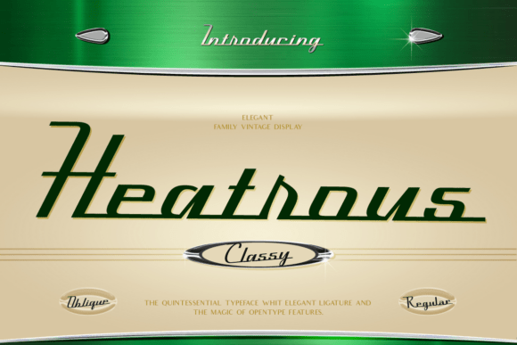 Heatrous: A Vintage Display Typeface for Editorial Design