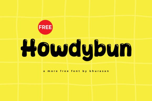 Howdybun: A Modern Cute Display Font for Makers