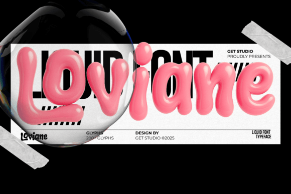 Loviane: A Playful Liquid Typeface for Modern Editorial Design