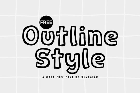 Outline Style: A Modern Free Font for Creative Designers