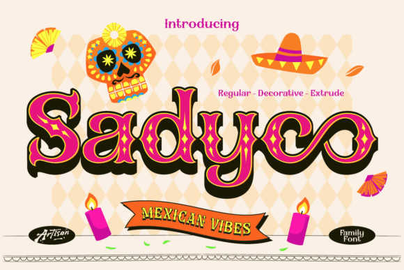 Sadyco: A Bold Display Font for Vibrant Branding