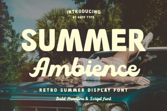 Summer Ambience: A Retro Display Font for Editorial Design