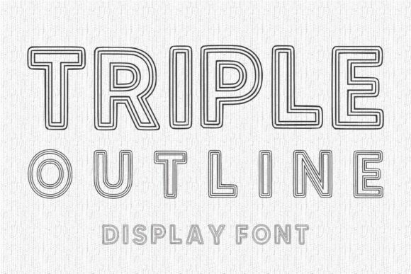 Triple Outline: The Bold Display Font for Scroll-Stopping Ads